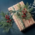 thumbnail image 5 of 50 Pcs Christmas Artificial Pine Branches with 10 Pcs Artificial Red Berry Stems- Red Berry Evergreen Pine Leaves Branches- Fake Foliage Pine Needles for DIY Christmas Home Decoration, 5 of 5
