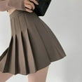 thumbnail image 2 of PIKADINGNIS Spring Summer Preppy Style Pleated Skirt Women Korean High Waist Mini Skirts Woman Solid Color All-Match JK Short Skirt, 2 of 6
