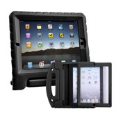 HDE iPad 2 3 4 Bumper Case for Kids Shockproof Hard Cover Handle Stand with Built in Screen Protector for Apple iPad 2nd 3rd 4th Generation (Black)