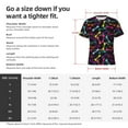thumbnail image 2 of Yiaed Colorful Dragonflies Print Mens Short Sleeve Tight Fit T-Shirt, Crewneck Casual Tee-3X-Large, 2 of 5