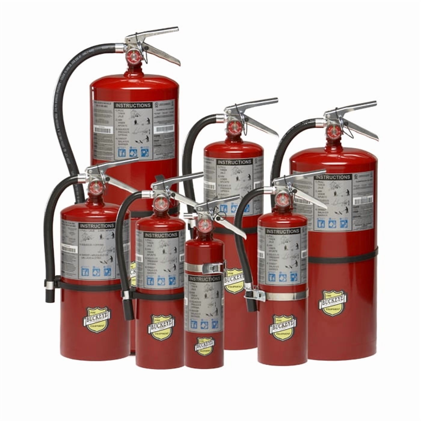 Rechargeable Fire Extinguisher 2.5 lb 1-A:10-B:C with Vehicle Bracket. Buckeye Fire Equipment 13315 2.5 ABC V/B 2.5 lb