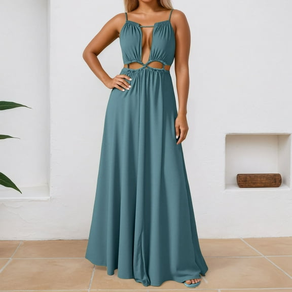 Wedding Dress Women's Long Skirt Suit Set Elegant Dressy Casual Outfit Sleeveless Maxi Dress With Straps Versatile For Daily Wear