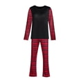 thumbnail image 3 of Valentine'S Man Women Pajama Sets Trendy Plaid Printed Long Sleeve Tops Pants Family Clothes Pajamas Prints Set Red XXL, 3 of 5