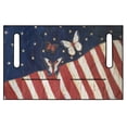 thumbnail image 2 of XYZCANDO American Flag Butterfly Golf Cart Seat Cover - 4 Storage Pockets Non-Slip Washable Terry Cloth Universal 2-Seater Golf Cart Seat Protector, 2 of 9