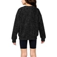 thumbnail image 4 of Leopard Print Sweatshirts for Girls Long Sleeve Crew Neck Pullover Fashion Top Trendy Fall Winter Casual Loose Fit Blouse, 4 of 6