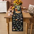 thumbnail image 2 of Black Dinosaur Table Runner 60 Inches, Vintage Letters Farm Animals Bed Runner Dresser Scarves Tabletop for Indoor Outdoor Parties/Ceremony/Banquet, 13" x 60", 2 of 8