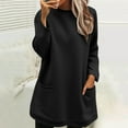 thumbnail image 3 of Yigetop Crewneck Sweatshirts Women, Sweatshirts for Women Comfort Hoodie for Anxiety Long Sleeve Winter Shirts Round Neck Casual Warm Cute Long Tops Long Sweatshirts for Women Black L, 3 of 6