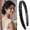 Black, variant on DIGUAN Headband Synthetic Hair Plaited Headband Braid Braided With Teeth Hair Band Accessories for Women Girl Wide 0.6 Inch (Dirty Blonde)