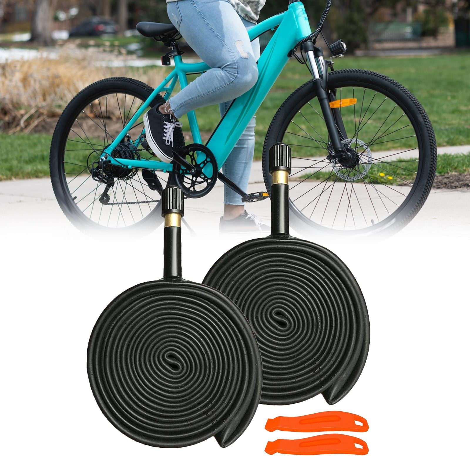 Chambre à Air De Remplacement Pour Vélo De Course 700x35 43c Av Pneu Int Rieur Noir Av 700x35 43c