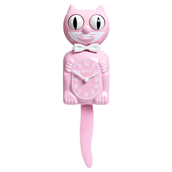 Reloj de pared Kit Cat Klock Bubblegum Pink de 39 cm