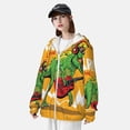thumbnail image 3 of Kdxio Cool Dinosaur Playing Guitar Print Women Men Sun Protection UPF 50+ Jackets Zip Up Long Sleeve Hoodie Hiking Lightweight with Pockets, 3 of 7