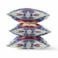 thumbnail image 2 of 18â Indigo White Geo Tribal Suede Throw Pillow, 2 of 2