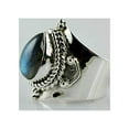 thumbnail image 4 of Navya Craft Labradorite Pear 925 Sterling Silver Handmade Women Statement Ring Size 7.0, 4 of 4