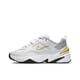 thumbnail image 1 of Zapatillas clásicas M2K Tekno blancas de platino puro, unisex, cómodas, de suela gruesa, estilo retro, informales, de caña baja, 1 of 4