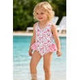 thumbnail image 3 of Happy Town Toddler Baby Girl Beach Bathing Suit Floral Sleeveless One-Piece Swimsuit With Bowknot, 3 of 9