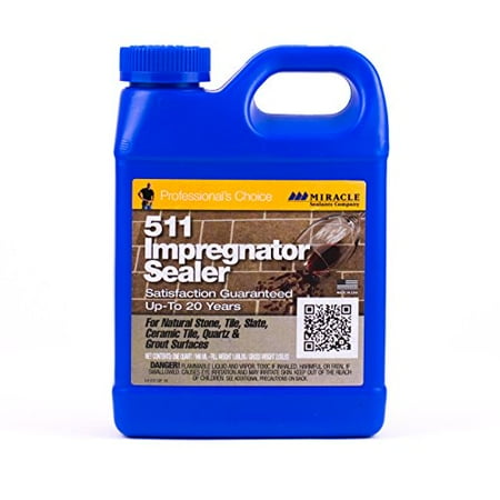 511 Impregnator Sealer - for Granite Marble Travertine Slate & Grout (Best Sealer For Honed Travertine)