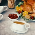 thumbnail image 5 of Kook Gravy Boat and Tray, Ceramic Make, 17oz, White, 5 of 5