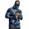 thumbnail image 2 of Camo Colorful Hoodie with Face Mask UV 50+Gaiter Fishing Clothing Men's Long sleeved Breathable Quick Drying T-shirt, 2 of 6