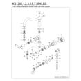 thumbnail image 6 of Kingston Brass KS1268PKLBS Duchess Double-Handle Wall-Mount Bridge Kitchen Faucet with Brass Sprayer, Brushed Nickel, 6 of 7