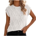 thumbnail image 2 of Kezqiaxn Summer Tops for Women Short Sleeve Crew Neck Loose Shirts Business Dressy Work Blouses Fashion Clothing, 2 of 5