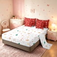 thumbnail image 3 of Manfei Festive Christmas Tree 7pcs Queen Bedding,Traditional Snowflake Pine Branch Bedding Comforter Set Queen,Red,Christmas Reversible, 3 of 6
