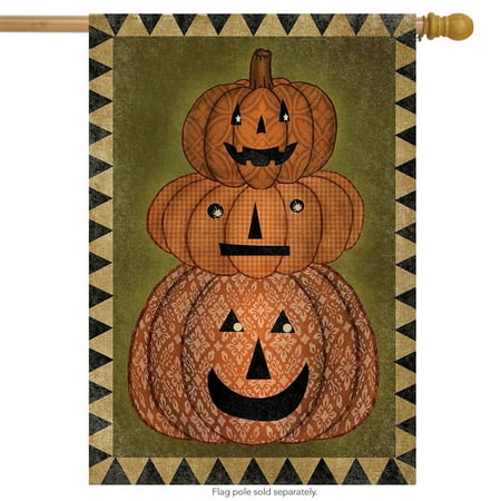 Jack O' Stack Halloween House Flag Primitive Holiday 28