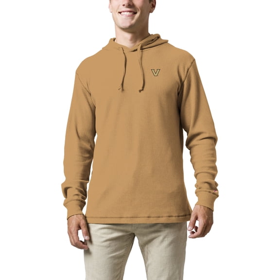 Men's League Collegiate Wear  Tan Vanderbilt Commodores  Waffle Knit Pullover Hoodie