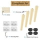 thumbnail image 3 of Patas de madera para muebles de mesa, Miuline, 4 piezas, con placa de montaje y tornillos para sofá cama, armario, sofá, sillón, ángulo recto de 3,1 pulgadas., 3 of 8