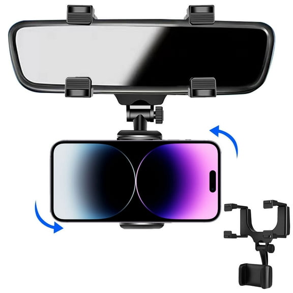 Rear View Mirror Cell Phone Holder