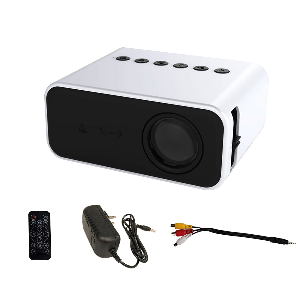 OUYAWEI HD 1080P TFT LCD Home Mini Projector TV Multi-Media Player Theater Home Cinema Video Projector White US Plug 