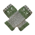 thumbnail image 4 of Guantes sin dedos con mangas para muñeca y orificio para pulgar, ideales para clima frío para mujeres y niñas. verde, 4 of 8