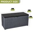 thumbnail image 2 of Dextrus Outdoor Waterproof 120 Gallon Resin Deck Box, Dark Brown, 2 of 7