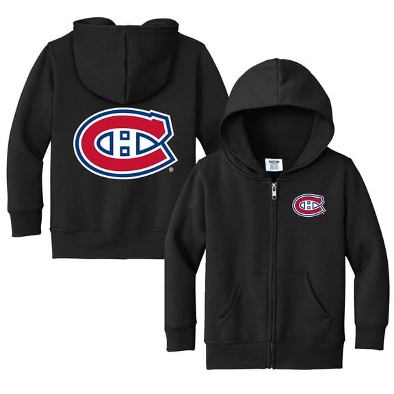 Toddler Chad & Jake Black Montreal Canadiens Logo Full-Zip Hoodie Jacket