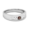 thumbnail image 2 of Culvert Ring 925 Sterling Silver 0.30 Ct Garnet Mother's Day Gift Ring, 2 of 3