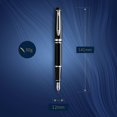 thumbnail image 3 of Pluma estilográfica Waterman Expert negro brillante con detalles cromados, punta media, 3 of 7