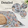 thumbnail image 3 of Vintage Spring Floral Throw Pillow Covers, Farmhouse Flowers Blue Vintage Soft Breathable Pillow Cases with Invisible Zipper for Sleeping, Queen Size Pillowcases for Couch Bed Sofa Chair 20x30 Inches, 3 of 9