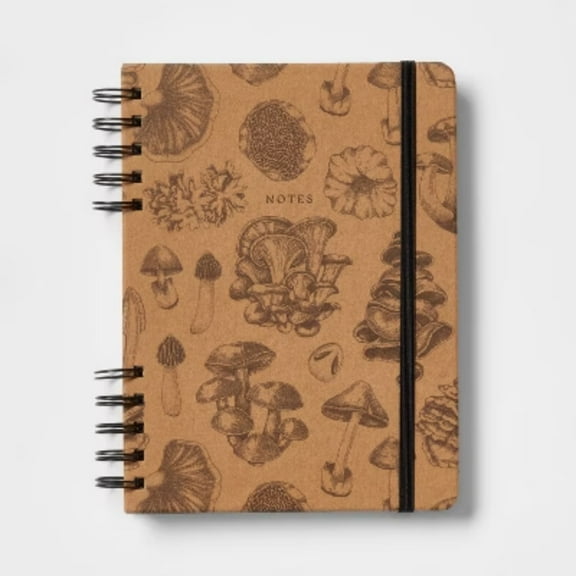 6"x8" Ez Grip Spiral Mushrooms Notebook -