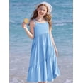 thumbnail image 3 of Arshiner Girls Summer Dress Casual Loose Sleeveless Sundress Flowy Beach Maxi Dresses with Pockets, 3 of 6
