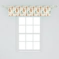 thumbnail image 2 of Springtime Window Valance, Easter Themed Gnome Pattern With Flowers Vintage on Plain Backdrop, Curtain Valance for Kitchen Bedroom with Rod Pocket, 54" X 18", Off White Persian Orange, by Ambesonne, 2 of 2