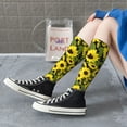 thumbnail image 5 of Naloa Sunflowers In Vintage Thigh High Socks Extra Long Stretchy Sock Women Over Knee High Opaque Stocking Daily Wear, 5 of 6