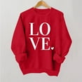 thumbnail image 3 of Valentine Sweatshirts for Women Oversized Love Heart Graphic Sweatshirts Spring Long Sleeve Crewneck Pullover Tops, 3 of 3