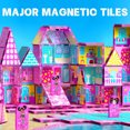 thumbnail image 5 of HUISZJ Pink Hawaiian Doll Puzzle Toy Set, 48Pcs Magnetic Princess Castle Building Blocks, Creative Educational Buildable Toys for Brithday Party Gift, 5 of 9