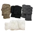 thumbnail image 1 of Botas Puños,Calcetines cortos con puños para botas para mujer,Calentadores de piernas de invierno Adorno de bota de punto de ganchillo,Regalos pierna calcetines pierna cubierta 80s, 1 of 6