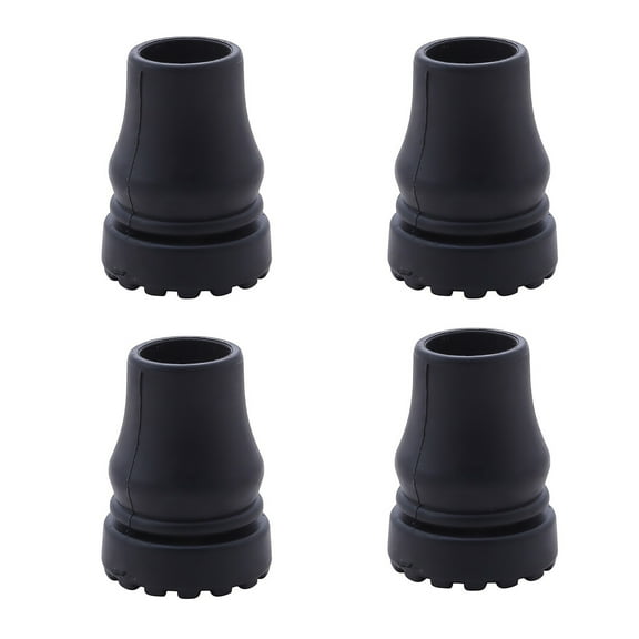 Honrane 4Pcs Walking Cane Tips Wide Feet Non-slip Shock Absorption Sturdy Bottom Replacement Heavy Duty Trekking Poles Seniors Walking Stick Ends Crutch Accessories