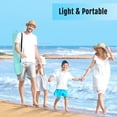 thumbnail image 5 of WhiteFang Deluxe XL Pop Up Beach Tent refugio para 3-4 personas, protección UV, piso extensible con 3 ventanas de ventilación más bolsa de transporte, estacas y líneas tensoras (verde menta), 5 of 5