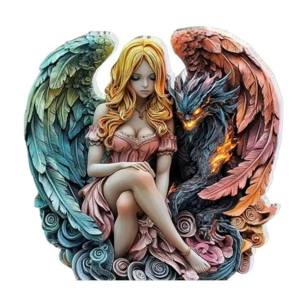 Bohemianand Flower2D Acrylic Standee Sitting Garden
