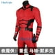 thumbnail image 4 of Disfraz de Daredevil para cosplay de Matt Murdock, traje de batalla de cuero rojo, mono, cinturón, guantes, conjunto completo, traje de fiesta de carnaval de Halloween, 4 of 5