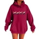 thumbnail image 1 of WILLBEST Sudadera Deportiva de Manga Larga con Estampado Del Alfabeto Navideño, Bolsillo con Cordón Ajustable y Estilo Oversize para Mujer Chica​​, 1 of 4