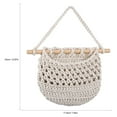 thumbnail image 2 of SWETRACE Vegetable Hanging 2Pcs White Cotton Round Wall Hanging Storage Bohemian Home, 2 of 8