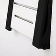 thumbnail image 4 of Silhouette Folding Wall Mount Shower Bench Seat, White Seat with Matte Black Frame, 4 of 7